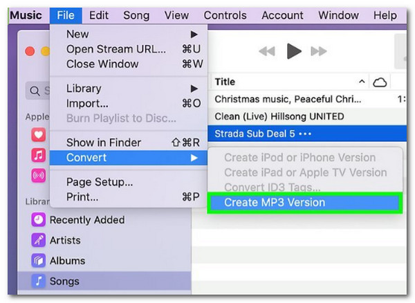 Mac File Convert Create MP3