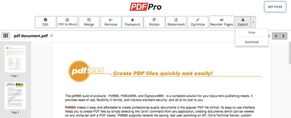 Modifica un file PDF con PDFPro