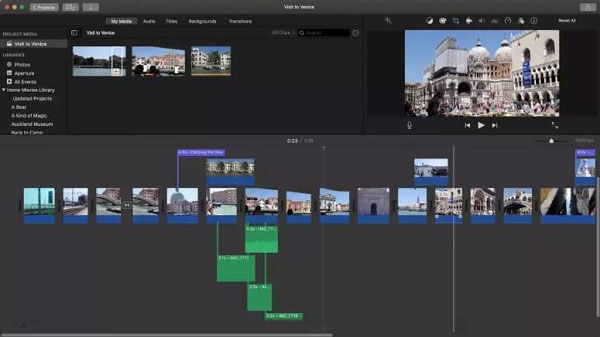 Captura de pantalla de iMovie