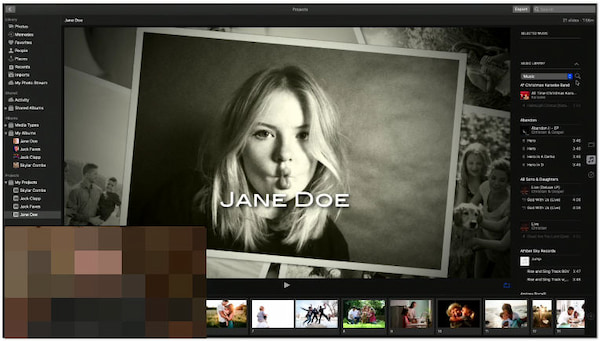 Creador de videos conmemorativos de iMovie