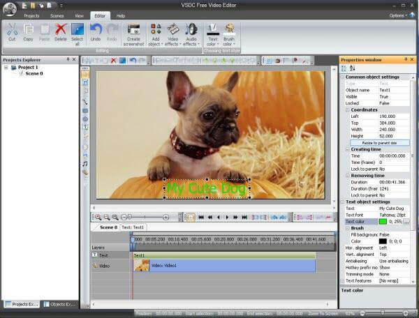 Editor de video gratuito VSDC