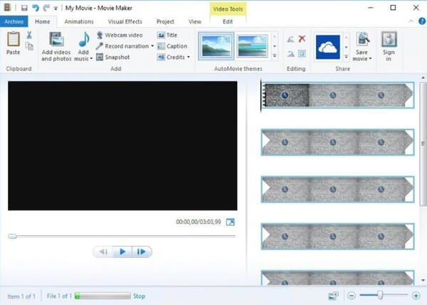 Windows Movie Maker中