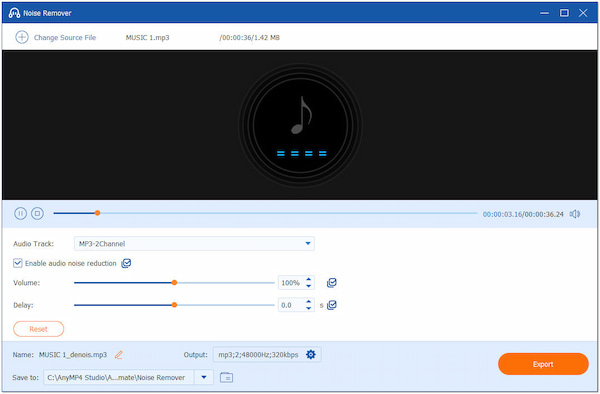 AnyMP4 Video Converter Ultieme ruisonderdrukkingssoftware