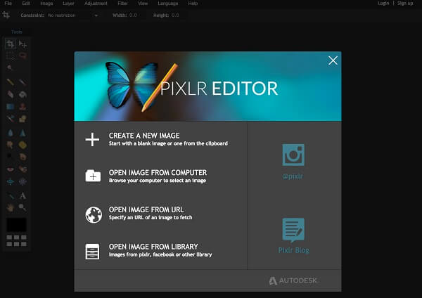 Pixlr-editori