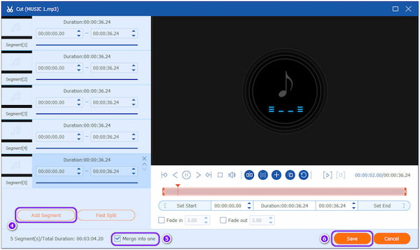 AnyMP4 Přidat segment