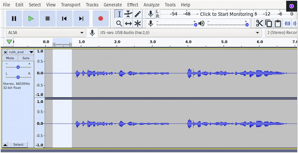 File di prova di Audacity