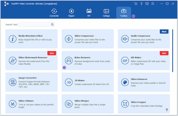 AnyMP4 Toolbox voor achtergrondgeluiden verwijderen