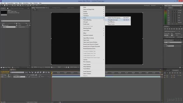 Omvendt video på After Effects