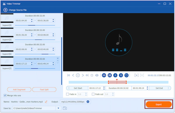 Export Trimmed Audio