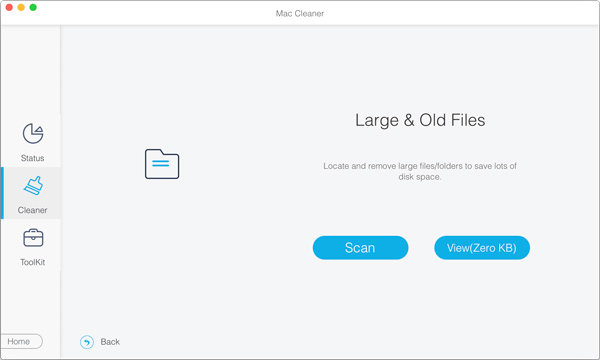 Aiseesoft Mac Cleaner Scan store gamle filer