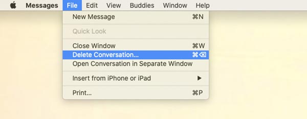 Delete Mac Entire File Conversation in Message