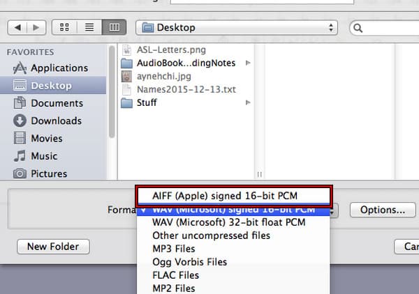 Export FLAC As AIFF In Audacity