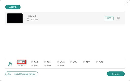 Velg utdataformat