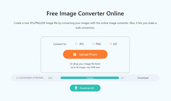 Converti JPG in GIF