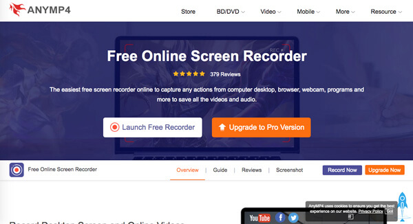 AnyMP4 zdarma online Screen Recorder