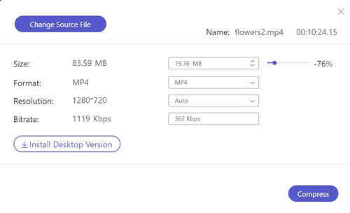 Adjust Compression Parameters