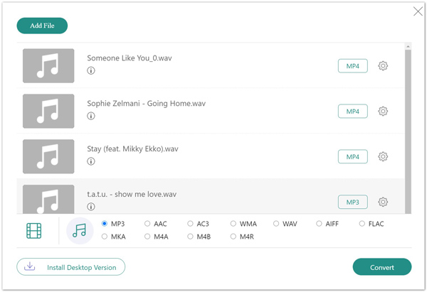 Convert WAv to MP3