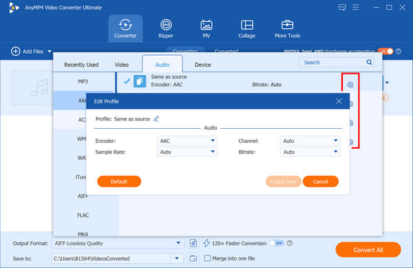 Customize Profile Settings