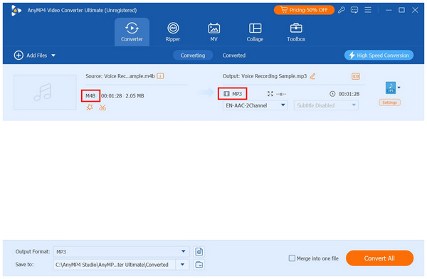Anymp4 Video Converter Ultimate M4B Mp3 Conversion