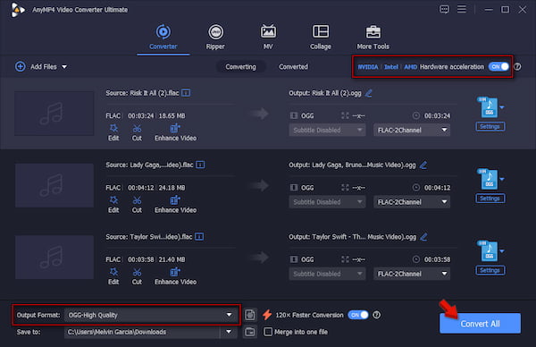 Convert To Ogg In Anymp4 Video Converter Ultimate