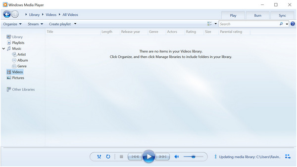 Windows Media Player Interface