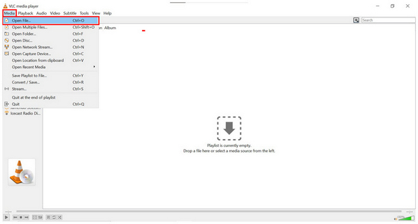 VLC Media Player Open File