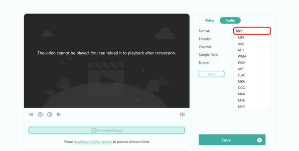Select MP3 Output Format