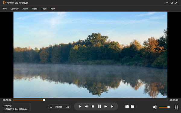 Start AVI Playback in AnyMP4 Blu Ray Player