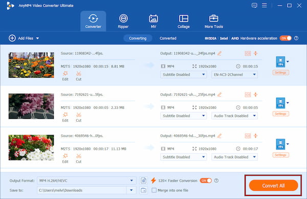 Set Destination And Convert In Anymp4
