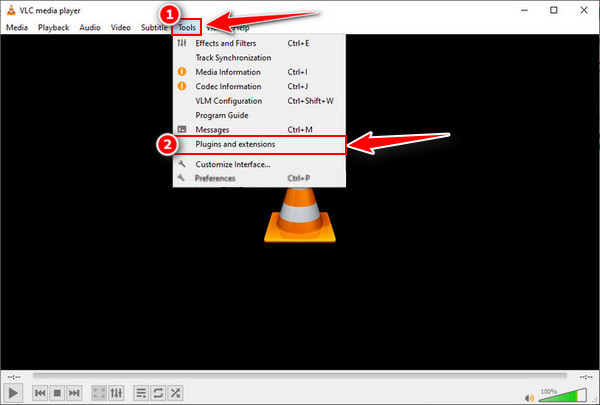 Open Vlc Select Plugins And Extensions