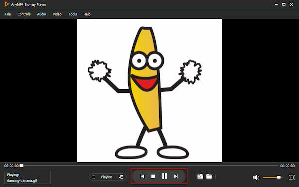 Start GIF Playback In AnyMP4 Blu Ray Player