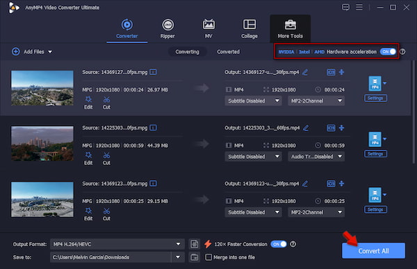 Convert To Mp4 In Anymp4 Video Converter Ultimate