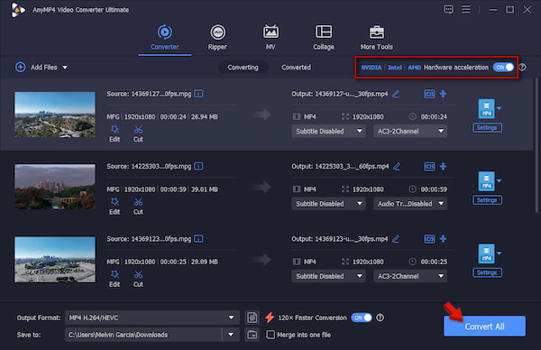AnyMP4 Video Converter Ultimate'da MP4'e dönüştürün