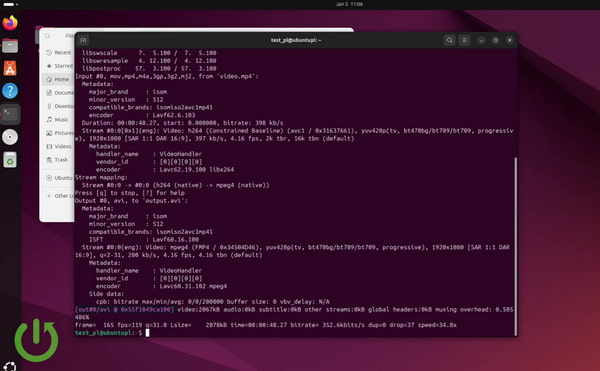 Play MPG Files in FFplay in Linux