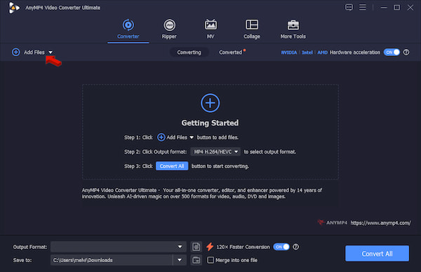 Import Wav Files In Anymp4 Video Converter Ultimate