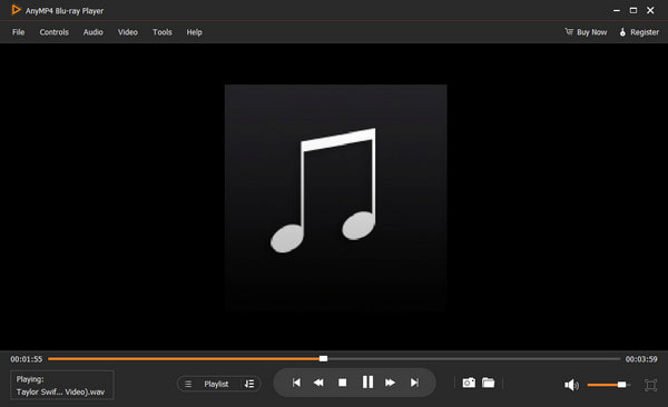 Start Wav Playback In Anymp4 Blu Ray Player