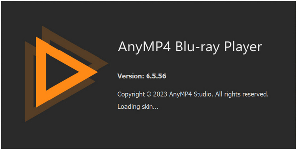 Tela de carregamento do reprodutor Blu-ray AnyMP4