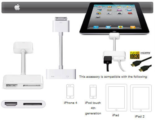 Cable para iPad 2