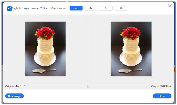 AnyMP4 Image Upscaler Online Formaat van afbeelding wijzigen
