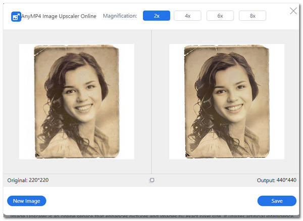 Anymp4 Old Photo Restoration Interface