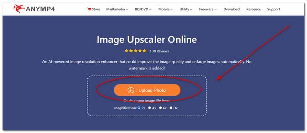 AnyMP4 Unblur Resim Yükleme Fotoğrafı