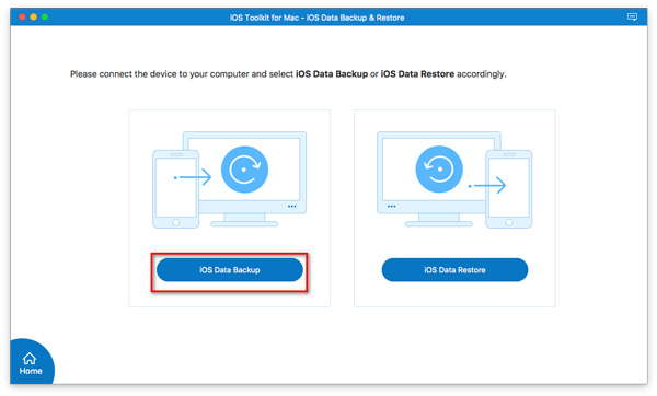 Selecteer iOS-gegevensback-up