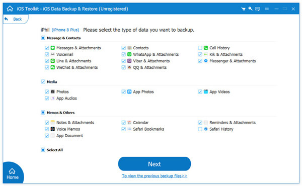 Backup iPhone