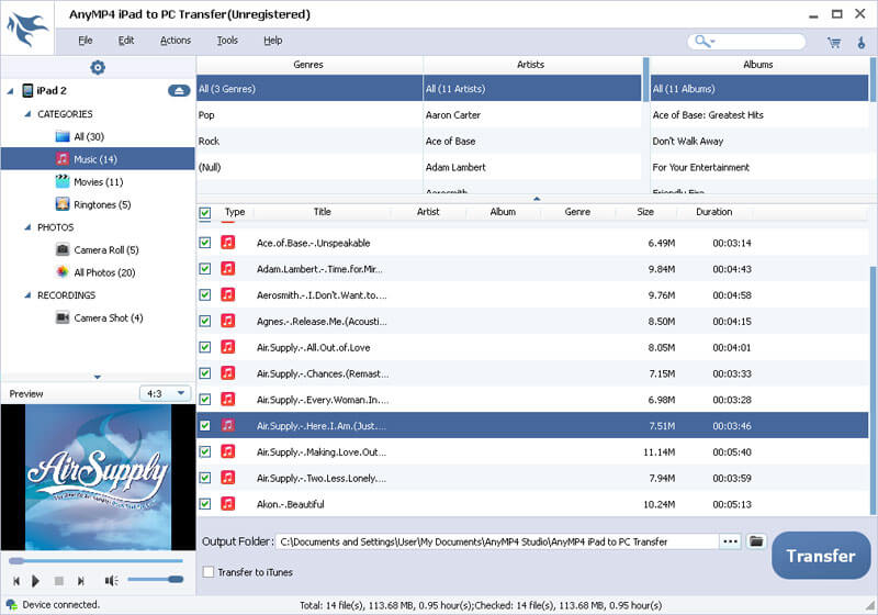 Windows 7 AnyMP4 iPad to PC Transfer 7.0.16 full