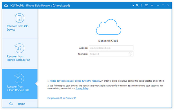 Recover from iCloud