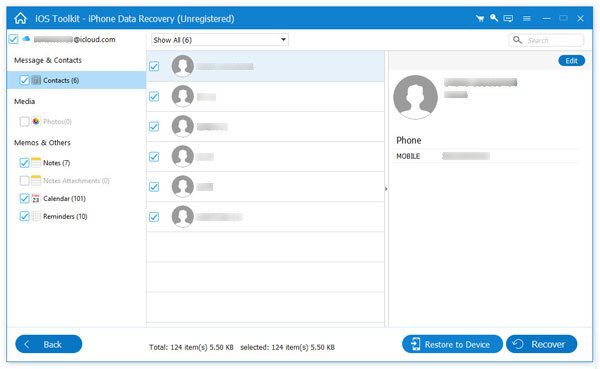Recover Contacts from iCloud