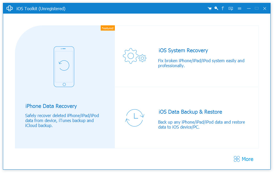 Recover lost iPhone SMS/contacts/media files.