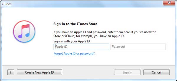 Sign in iTunes