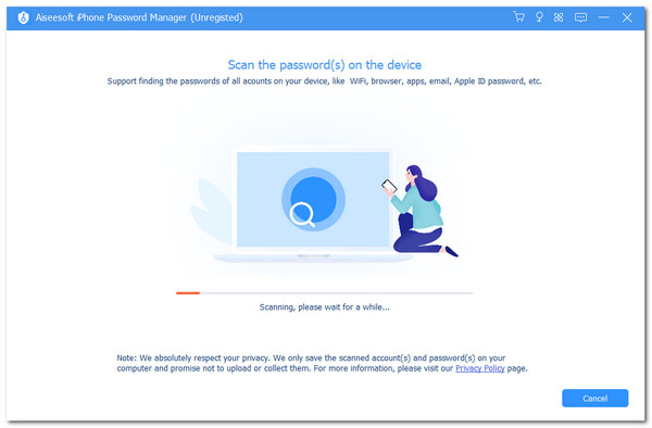 Aiseesoft iPhone Password Manager Laadproces