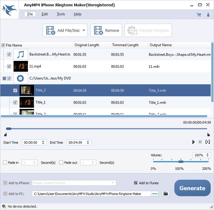 AnyMP4 iPhone Ringtone Maker 7.0.40